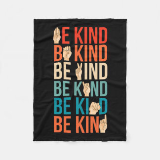 Kind Deaf-mute Sign-language  Fleece Blanket