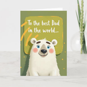 Kind Fathers Day Animal Art Card