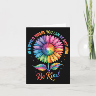 Kind Flower Rainbow Lgbtq Trans Biual Gay Lesbian  Card