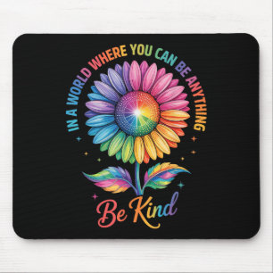 Kind Flower Rainbow Lgbtq Trans Biual Gay Lesbian Mouse Pad