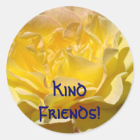 Kind Friends! postage stamps Yellow Rose Customise