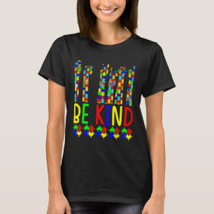Kind Hand Sign Language Puzzle Autism Awareness As T-Shirt