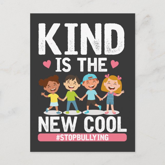 Kind Is The New Cool Anti Bullying Child Protectio Postcard (Front)