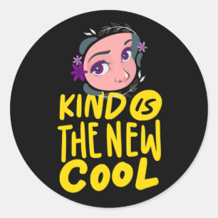 Kind Is The New Cool Empathy In Action Inspiration Classic Round Sticker