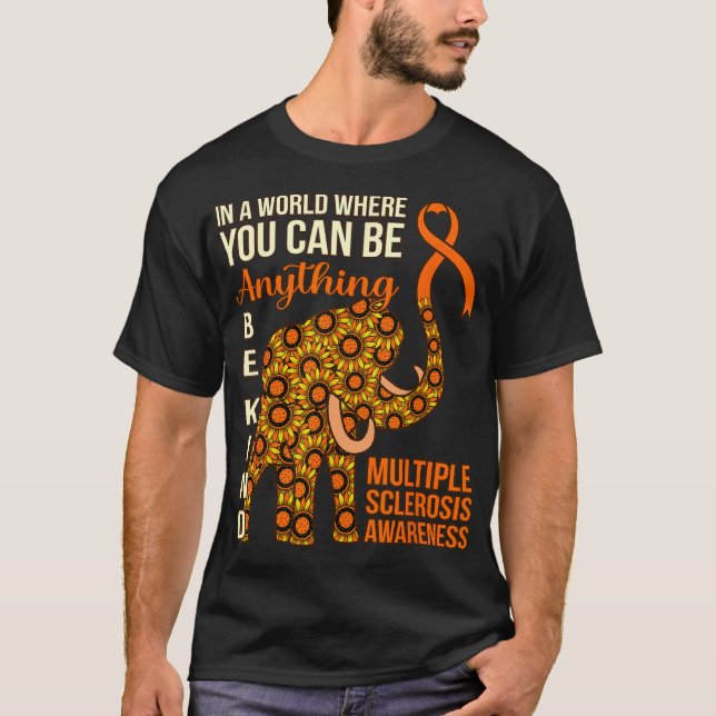 Kind Multiple Sclerosis Awareness Support Graphic  T-Shirt (Front)