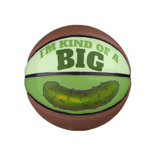 Kind of a Big Dill (Deal) Green Deli Pickle Foodie Mini Basketball