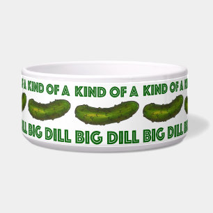 Kind of a Big Dill (Deal) Green Pickle Pet Bowl