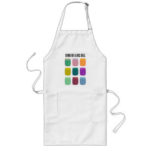 Kind of a Big Dill Funny Colorful Pickles Dad Joke Long Apron