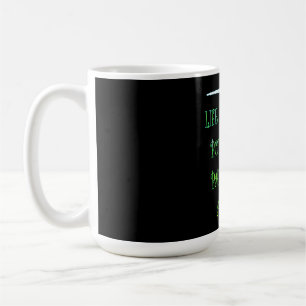 KIND OF GOTH POETS PAINT BLACK LUMINOUSE GREEN COFFEE MUG