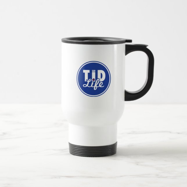 Kind of Tired [Blue] Travel Mug (Right)