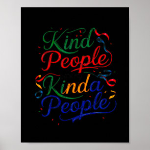 Kind People Are My Kinda People Festive Typography Poster