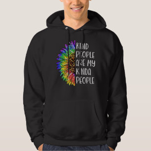 Kind People Are My Kinda People Hippie Tie Dye Sun Hoodie