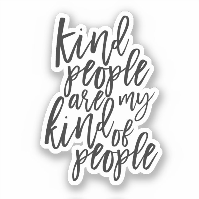 Kind People, Simple, Modern, Trendy black & white (Front)