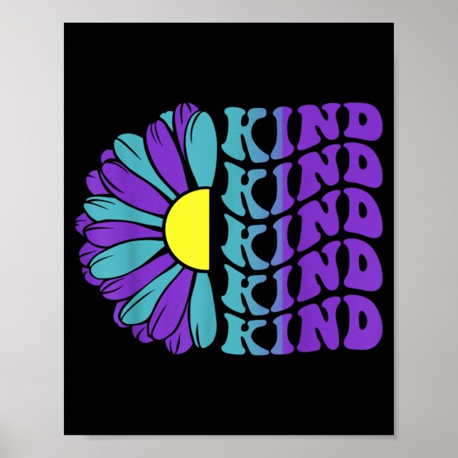 Kind Prevention Awareness Suower Design Poster (Front)