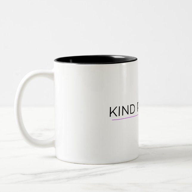 Kind Regards Typographic Minimalist Coffee Two-Tone Coffee Mug (Left)