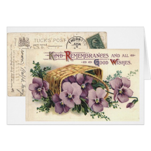 Kind Remembrances and Good Wishes Card (Front Horizontal)