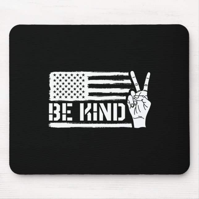 Kind Sign Language Asl Teacher Gift Deaf Awareness Mouse Pad (Front)