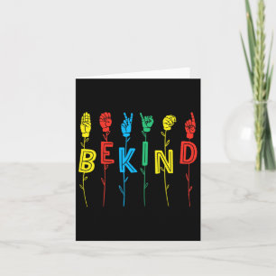 Kind Sign Language Hand Autism Awareness Asl Inter Card