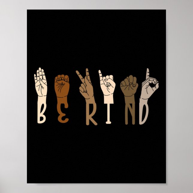 Kind Sign Language Hand Melanin Interpreter Asl Te (Front)