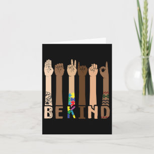 Kind Sign Language Hand Talking Teachers Interpret Card