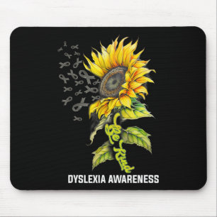 Kind Sunflower Dyslexia Awareness  Mouse Pad