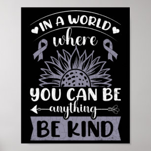 Kind Sunflower Funny Dyslexia Awareness Graphic  Poster