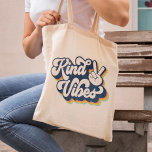 Kind Vibes Retro Inspirational  Tote Bag<br><div class="desc">Kind Vibes Retro Inspirational Tote Bag</div>