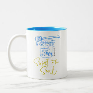 Kind Words Are Like Honey Christian Hand-drawn Two-Tone Coffee Mug