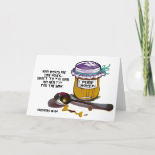 Kind words are like honey Greeting card