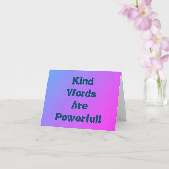 Kind Words    Card (Orchid)