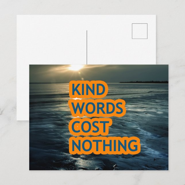 Kind words cost nothing postcard (Front/Back)