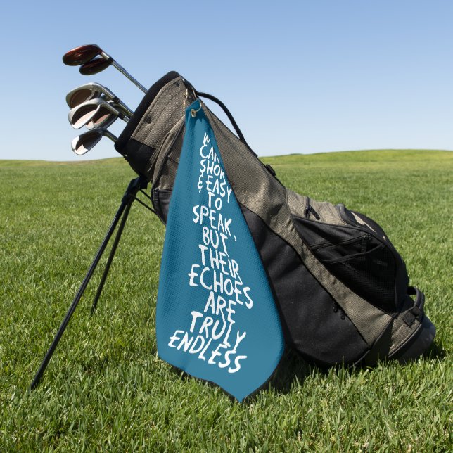 Kind words golf towel (Green)