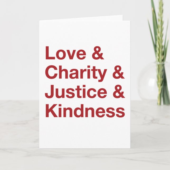 Kind Words Holiday Card (Red) (Front)