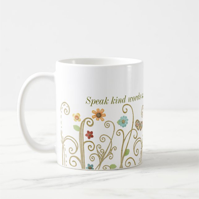 Kind Words Kind Echoes Coffee Mug (Left)