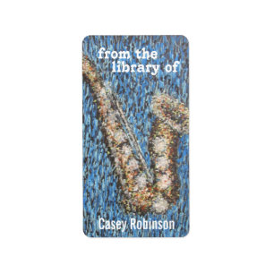 Kinda Blue bookplate Label