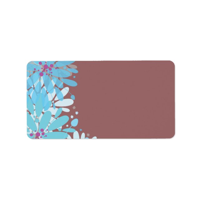 KINDA BLUE FLOWERS Print Your Own Label (Front)