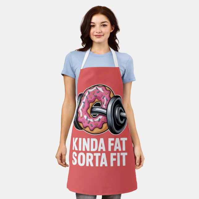 Kinda Fat Sorta Fit Gym Workout Apron (Worn)