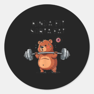 Kinda Fit Sorta Fat Funny Gym Body Sitive Men Wome Classic Round Sticker