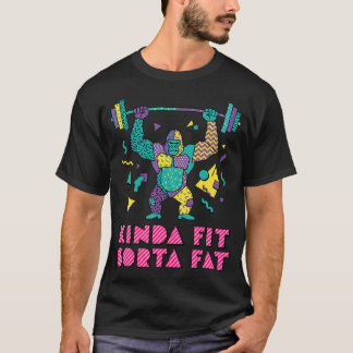Kinda Fit Sorta Fat Funny Gym Gorilla T-Shirt