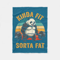Kinda Fit Sorta Fat Funny Gym Panda Weightlifting 