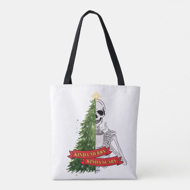 Kinda Merry, Kinda Scary Tote Bag (Back)