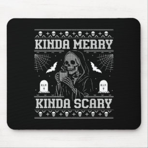 Kinda Merry Kinda Y Alt Goth Ugly Christmas Sweate Mouse Pad