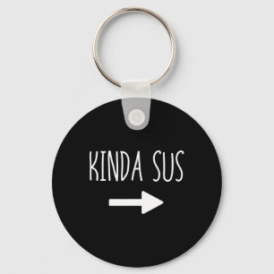 Kinda Sus Arrow Gaming Meme Matching Halloween Cos Key Ring