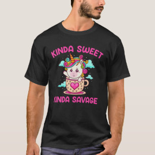 Kinda Sweet Kinda Savage Cute Baby Unicorn T-Shirt