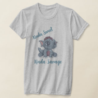 Kinda Sweet Kinda Savage Cute Dragon T-Shirt
