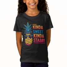 Kinda Sweet Kinda Stabby Pineapple Kids Tee