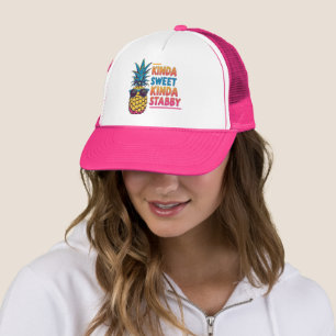Kinda Sweet Kinda Stabby Pineapple Trucker Hat