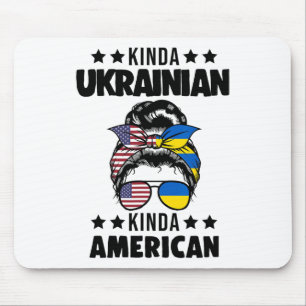 Kinda Ukrainian Kinda American Ukraininan Flag Mouse Pad