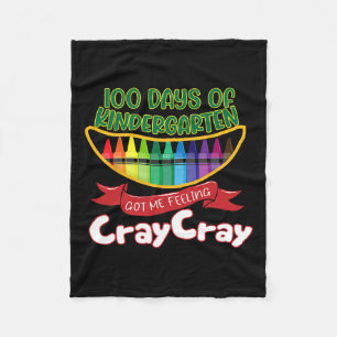 Kinder - 100 Days Of Kindergarten Got Me Feeling C Fleece Blanket