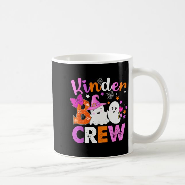 Kinder Boo Crew Kindergarten Teacher Kids Hallowee Coffee Mug (Right)